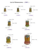 Kit de tuerca de remache 1/4 20 – Kit de tuerca de remache remache roscado de acero al carbono Kit de tuerca de inserción roscada de cabeza plana (1/4-20 tuerca de remache 115P)