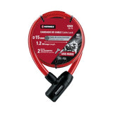 ▶ Hermex CB-15, Candado de cable con llave, 15mm X 1.20 m