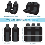 ▶ Juego Completo de Fundas para Asiento de Auto, en Color Beige, Fundas para Asiento de Banco Dividido Delantero y Trasero, fácil de Instalar, para automóviles, Camiones, Furgonetas, SUV.