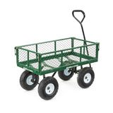 Carro de jardín de acero GOR400-COM con lados extraíbles, 400 libras. Capacidad, color verde Gorilla Carts -