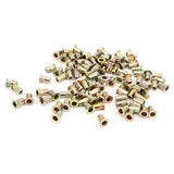 🔩 Tuercas Remachables, Kit de Tuercas Roscadas de Cabeza Plana Chapadas en Zinc de Color 100 Piezas Kit Surtido de Tuercas Remachadoras Accesorios de Hardware (M4 100 piezas)