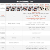 ▶ Herramienta de prensa para prensar tubos eléctricos de 18 V para tubos de cobre de 1/2 a 2 pulgadas, kit de herramientas de prensa con 6 mordazas de prensa Pro, 2 baterías de 4 AH,