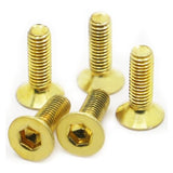 Idomin DIN7991 M3 M4 M5 M6 M8 Perno de Tornillo Allen de Cabeza Plana avellanada Hexagonal de latón (Color : 40mm, Size : M5 5pcs)