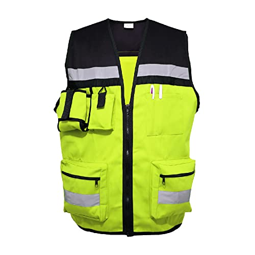 Chaleco Brigadista Reflejante Seguridad Industrial Bicolor (Rosa, Mediano)