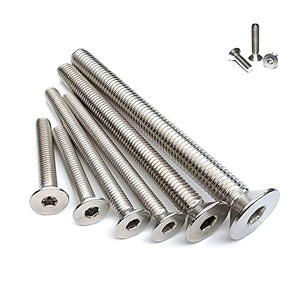 100 tornillos de cabeza plana de acero inoxidable 304 de 2#-56×5/32 English and American Systems