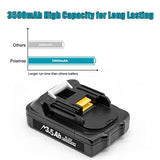 Batería BL1860B mejorada de 3,5    Ah y cargador DC18RD compatible con la batería Makita BL1860 BL1850 BL1850B BL1840 BL1840B BL1830 BL1830B BL1815B LXT400 de 18 voltios para herramientas POWTREE -