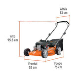 Cortadora de césped motor a gasolina 18", 4 HP