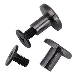 🔩 20 sets DIY Latón Cabeza Plana Correa Correa Remaches + Tornillo para Equipaje de Cuero Craft 5mm 8mm Remaches Correa Manija Bolsa Accesorios(8mm)