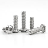 Juego de tornillos de cabeza redonda hexagonal de acero inoxidable de 55 piezas - M2 M3 M4 M5 M6 M8 M10 Tornillos Allen de cabeza de botón for uso en motocicletas y automóviles(25mm,M2 55pcs)