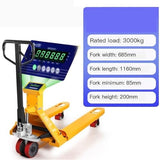Transpaleta, Transpaleta de 3000 kg, Carretilla elevadora, transpaleta Ajustable, transportador de Carga, báscula Manual, transpaleta Manual con báscula, camión de Transporte de palés