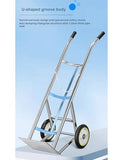 Carretilla portacilindros de Gas, Carretilla para Cilindros de propano con Asas y eslabones de Cadena, Carretilla para Transportar Cilindros de Gas.