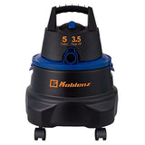 ▶ 💥Aspiradora Seco Mojado 3 en 1 con Sistema de Expulsión de Aire, Cable eléctrico y Accesorios, Tanque con Capacidad de 5 galones y Motor de 3.5 HP Koblenz WD-5 MA -