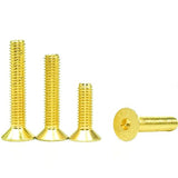 50 tornillos planos M3 12.9 tornillos hexagonales de cabeza plana, tornillos hexagonales de cabeza hexagonal, tornillos Allen dorados (16 mm)