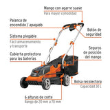 Cortadora de césped inalámbrica 40V, 2 baterías 4Ah, 1 Cargador Dual