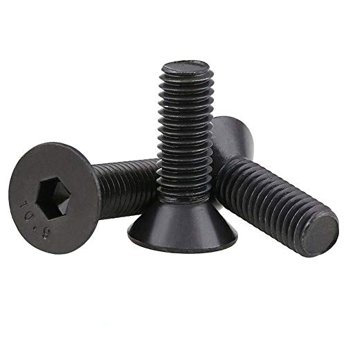 Tornillos de cabeza hueca plana M5 M6, pernos Allen avellanados, acero de aleación de alta resistencia grado 10.9 (n.° 472)(M5x12mm,50Pcs)