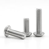 Juego de tornillos de cabeza redonda hexagonal de acero inoxidable de 55 piezas - M2 M3 M4 M5 M6 M8 M10 Tornillos Allen de cabeza de botón for uso en motocicletas y automóviles(25mm,M2 55pcs)