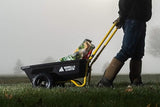 Gorilla Carts GCR-4 - Carro de volquete, Carro de jardín de 2 Ruedas con Mango Plegable, 4 pies cúbicos, 300 Libras Capacity, Negro/Amarillo Gorilla Carts GCR-4 -