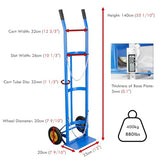 Carretilla para transportar cilindros de oxígeno con ruedas, carrito de mano para cilindros de gas comercial y plataforma rodante para tanques de propano de 40 l, soporte para cilindros de gas para