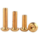 Tornillos de cabeza de botón de latón M3 M4 M5 M6 M8 M10 Allen hexagonal plana avellanada tornillo de cabeza 40 mm M5 10 piezas #DIN7991