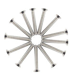 Tornillos de cabeza hexagonal de acero inoxidable 300pcs M2.5 A2 Perno con surtido de tuercas hexagonales, rosca completa, acabado sencillo (C: cabeza plana)