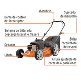Cortadora de césped motor a gasolina 20", 5 HP Truper P-520,