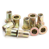 🔩 Tuercas Remachables, Kit de Tuercas Roscadas de Cabeza Plana Chapadas en Zinc de Color 100 Piezas Kit Surtido de Tuercas Remachadoras Accesorios de Hardware (M4 100 piezas)