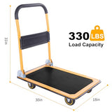 Plataforma Plegable camión Push Dolly-330 LB. Capacidad de Peso con Ruedas giratorias, 28.75" x 18.75" x 33"