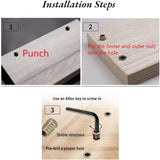 Tyenaza 20 Piezas M6 x 10 mm Tuercas para Madera, Remaches de Tuerca, Tuercas de Inserción para Madera, Tuercas de InsercióN Hexagonales de Acero al Carbono Roscadas para Muebles de Madera