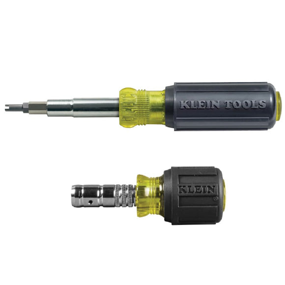 Klein Tools  Schrader Kit de destornillador con destornillador multipunta 11 en 1 y destornillador de tuerca 2 en 1, accionamiento deslizante de cabeza hexagonal, 2 piezas
