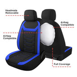 ▶ Fundas transpirables para asiento de auto, asientos completos, fundas de asiento hechas de tela de malla 3D para autos, fundas interiores compatibles con asiento dividido, ajuste universal