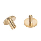 🔩 Remaches de Encuadernación, Juego de Remaches de Tornillo de Cabeza Plana Multiusos 50 Juegos Acabado Brillante Uso Conveniente para Manualidades de Cuero Proyectos de Bricolaje