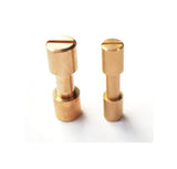 🔩 HAISDA - Remaches de latón para tornillos de corbía, cierres de alfiler, tornillos de mango de cuchillo para bricolaje, paquete de 10 (6 mm)