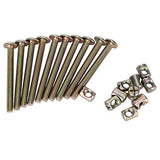 🔩 Kit de Pernos y Tuercas, 10 Piezas M6 Tornillos de Cabeza Hexagonal, Pernos Tuercas Muebles Kit, Tornillo de Tuerca Conector de Chapado en Zinc para Muebles, Cunas, Camas(80mm)