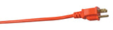 ▶ Cable de extensión para Exteriores - Potencia estándar para Equipos de césped y jardín, Chamarra de Vinilo Flexible, Color Naranja Brillante, Certificado por UL, clasificación SJTW