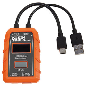 Klein Tools  Medidor de potencia USB, USB-A y USB-C digital para voltaje, corriente, capacidad, energía y resistencia