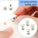🔩 Ruidee - Juego de 100 tornillos Chicago M5 x 12 mm, remaches de encuadernación de libros, postes de tornillo redondos de cabeza plana para álbumes de piel (DZBD/M5 x 12)