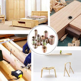 Tyenaza 20 Piezas M6 x 10 mm Tuercas para Madera, Remaches de Tuerca, Tuercas de Inserción para Madera, Tuercas de InsercióN Hexagonales de Acero al Carbono Roscadas para Muebles de Madera