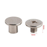 100 Unids Remaches de Cuero de Plata Chicago Encuadernación Tornillos Kit de Surtido para Scrapbook Álbumes de Fotos Reparación de Cuero M5x6mm
