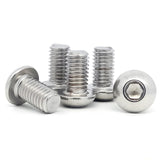 Tornillos M5 x 8 mm, tornillos y pernos de cabeza de botón M5-0.8 x 8 mm, tornillo de acero inoxidable, accionamiento de enchufe Allen, acabado brillante, rosca completa de máquina, 75 piezas