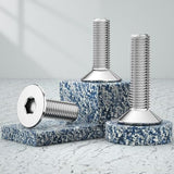 M8 x 80 (5 piezas) Tornillos de cabeza plana avellanados, acero inoxidable 304, acabado brillante, totalmente roscado, accionamiento hexagonal Allen métrico, DIN7991