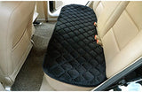 ▶ Funda de asiento trasero de coche, material terciopelo de seda, cojín colchoneta protectora para bebé para todoterreno, agradable al tacto, Negro