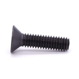 M5 x 20 mm (50 piezas) Tornillos de cabeza avellanada planos, acero de aleación de grado 10.9, óxido negro, unidad de enchufe hexagonal Allen, rosca completa, rosca gruesa UNC