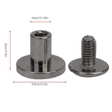 🔩 Juego De 50 Remaches De Cuero, Remaches De Encuadernación, Tornillos De Cabeza Plana De Cobre Puro, Remaches Para Uñas, Remaches De Cuero, Herramientas De Ajuste De 8 Mm (Color De La Pistola)