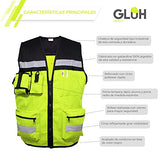Chaleco Brigadista Reflejante Seguridad Industrial Bicolor (Rosa, Mediano)