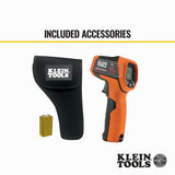 Klein Tools IR5 | Termómetro infrarrojo con doble láser y pantalla retroiluminada | Mide temperaturas sin contacto de -30 a 400 °C | Termómetro digital | Herramientas | Incluye funda y batería