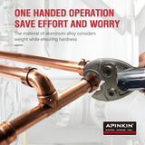 ▶ Herramientas de prensado de tubos eléctricos con 4 mordazas de prensa Pro de 1/2 pulgadas 3/4 pulgadas 1 pulgada para tubos de cobre, crimpadora automática duradera con 2