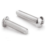 Romozi Tornillos M5, tornillo y tornillo de cabeza de botón M5 x 25 mm, tornillos de acero inoxidable, accionamiento hexagonal Allen, rosca completa, acabado brillante, rosca gruesa, 40 piezas