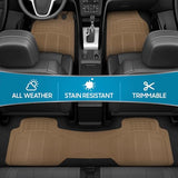▶ Tapetes Alfombrillas de Piso para Coches, Camiones, SUV, 3 Piezas para Todo Tipo de Clima con diseño de Ajuste Universal, Alfombrillas duraderas con Bordes de Captura, Alfombrillas de Goma