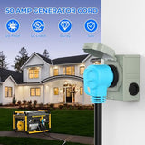 ▶ Cable generador de 10 pies y 50 amperios, listado UL, alambre de cobre 100%, mango de agarre de 90°, NEMA 14-50P a SS2-50R, cable STW de calibre 6/3+8/1