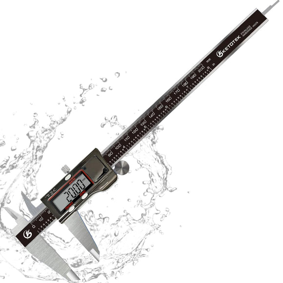 CALIBRADOR DIGITAL Calibre Digital, Pie de Rey 200mm con Acero Inoxidable, Micrómetro Electrónico IP54 Impermeable, Calibrador Vernier 8 Pulgadas con Pantalla LCD